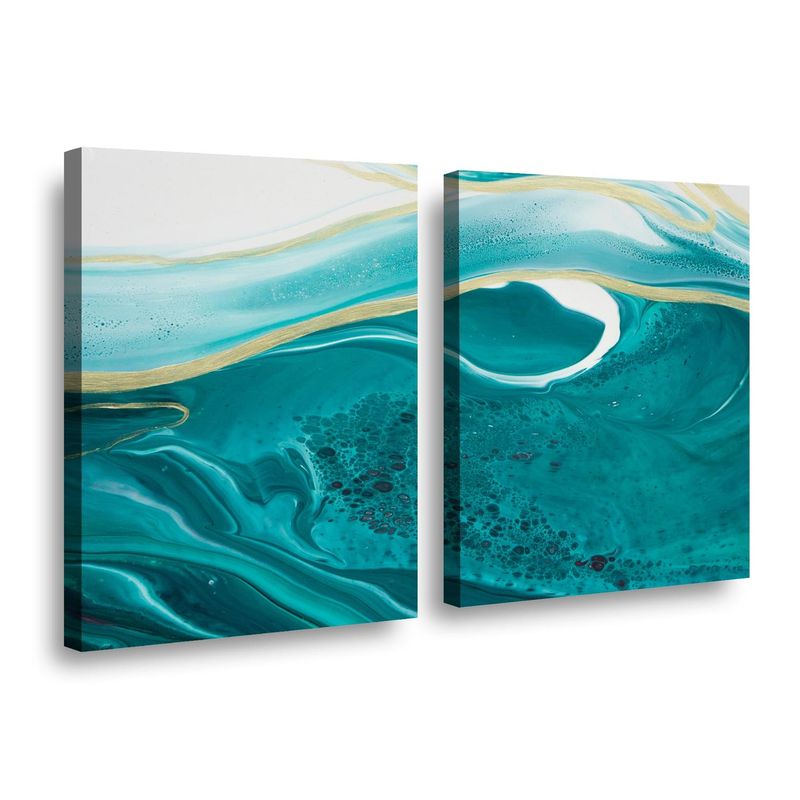RETELA - Canvas duo Calipso Gold - Multicolor - 70x50 cm