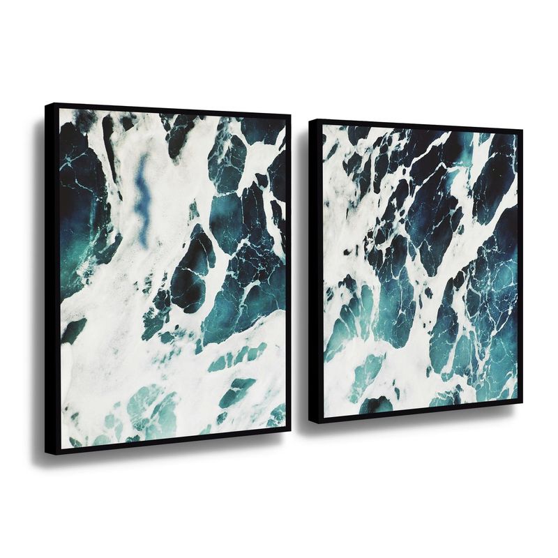 RETELA - Canvas duo Bravura Acuática - Multicolor - Enmarcado