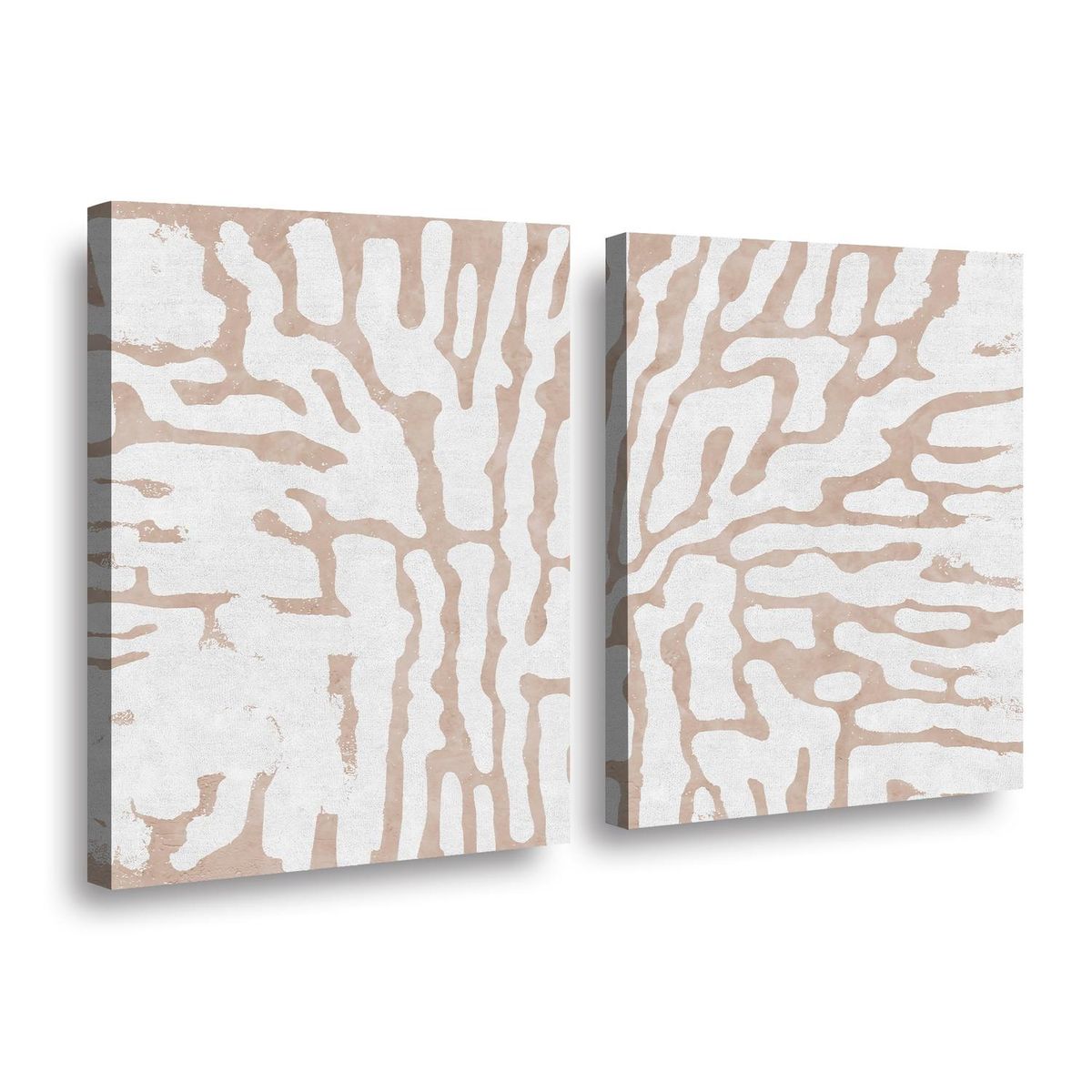 RETELA - Canvas duo Laberinto Alabastro - Multicolor - 70x50 cm