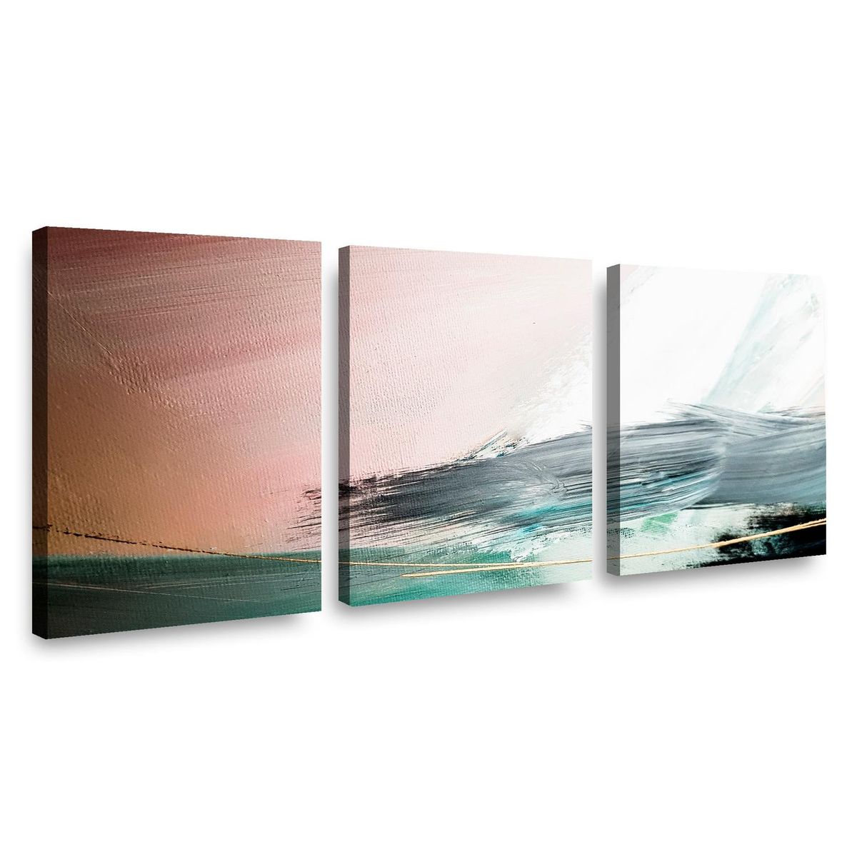 RETELA - Canvas trio Textured Art I - Multicolor - 70x50 cm
