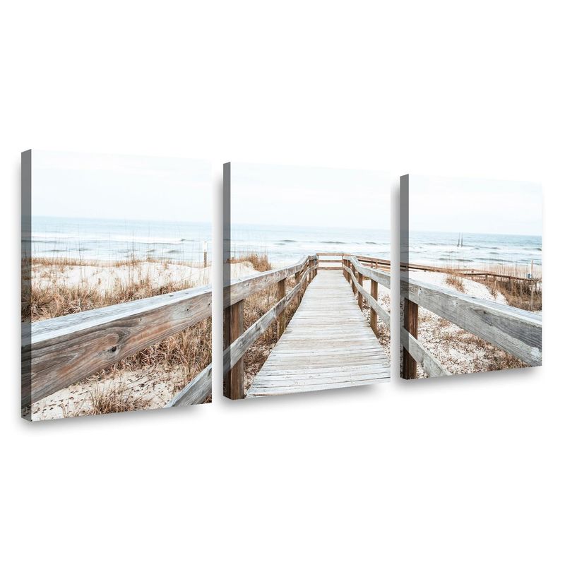 RETELA - Canvas trio Sendero al Mar - Multicolor - 70x50 cm