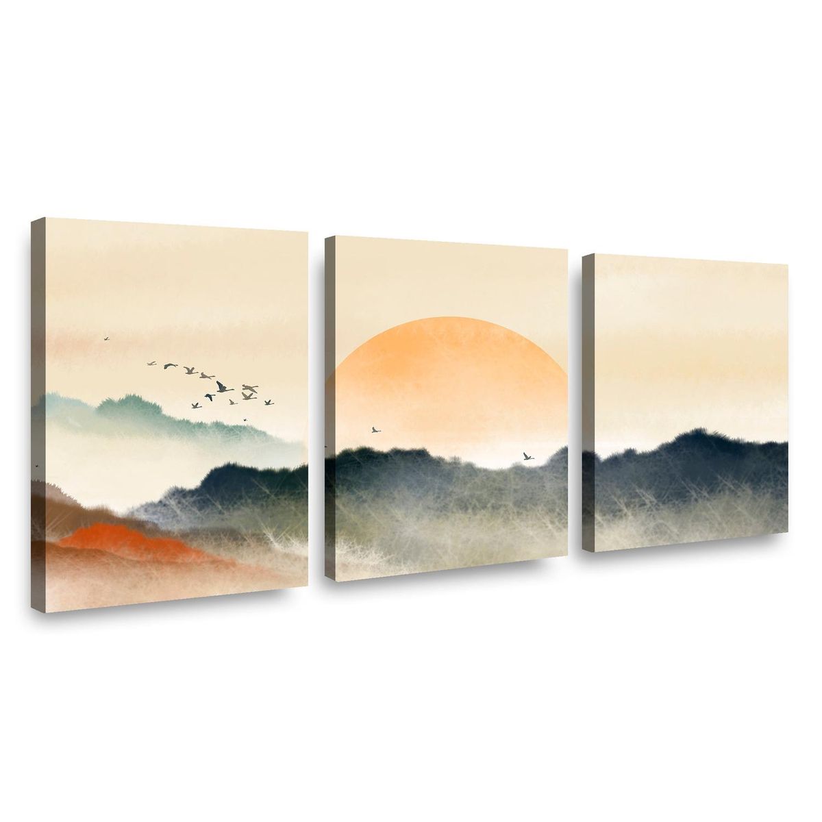 RETELA - Canvas Trio Miel - Multicolor - 60x40 cm