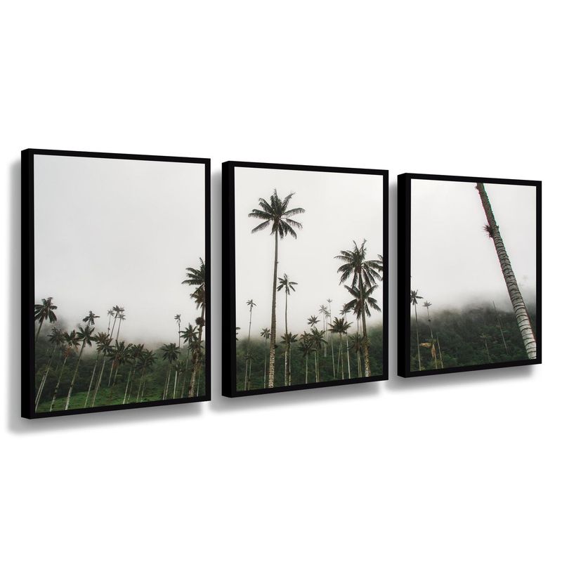 RETELA - Canvas trio Horizonte Verde y Celestial - Multicolor - Enmarcado