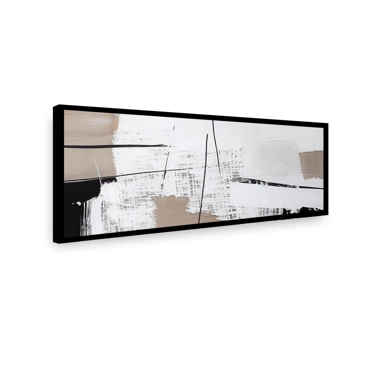 RETELA - Canvas Café y Tinta - Multicolor - Enmarcado - 90x45 cm