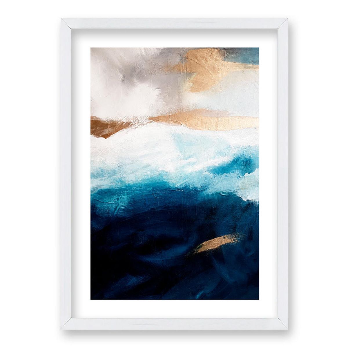 RETELA - Cuadro Blue Oil - Blanco - 70x50 cm