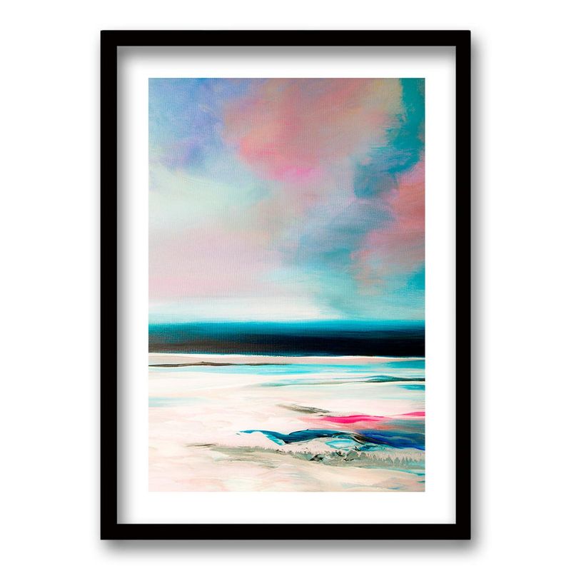 RETELA - Cuadro Atardecer - Negro - 70x50 cm