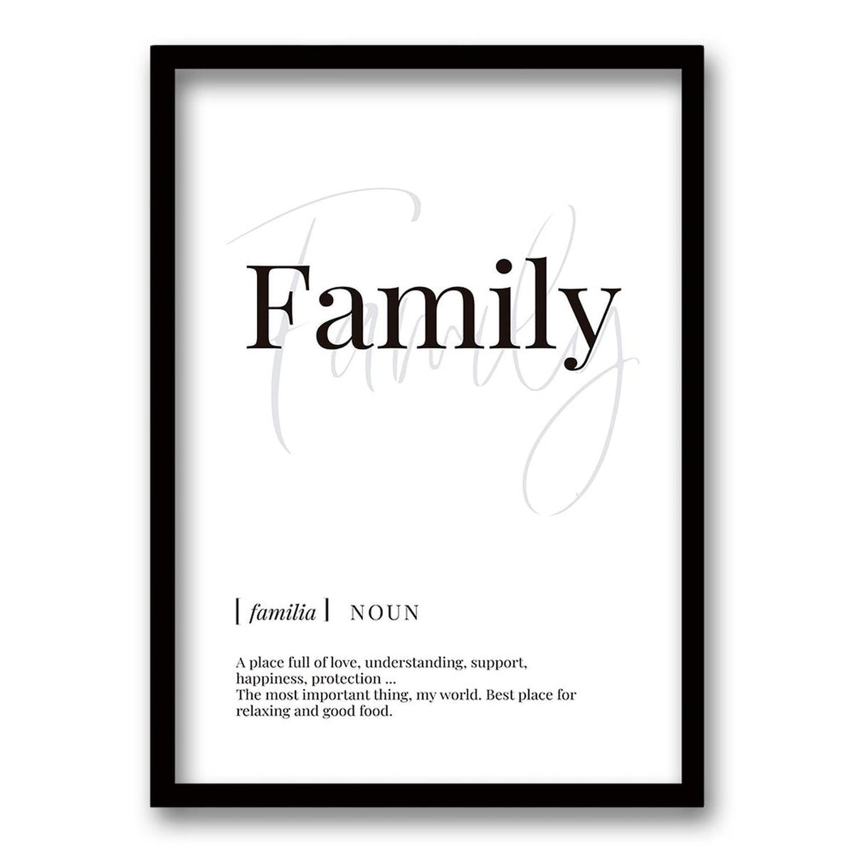 RETELA - Cuadro Family - Negro - 70x50 cm