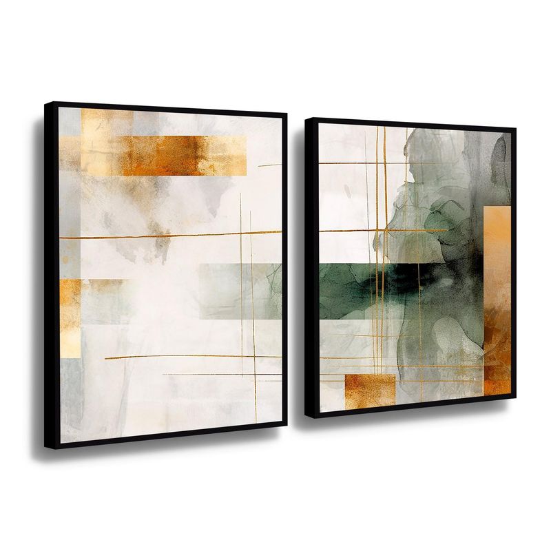 RETELA - Canvas duo Arte Cubico - Multicolor - Enmarcado