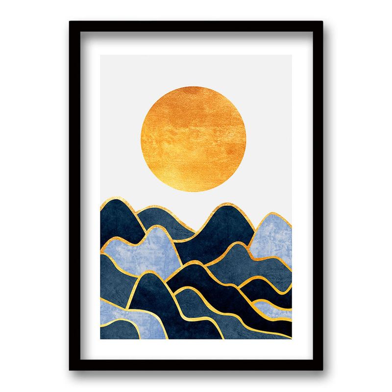 RETELA - Cuadro Luna Dorada - Negro