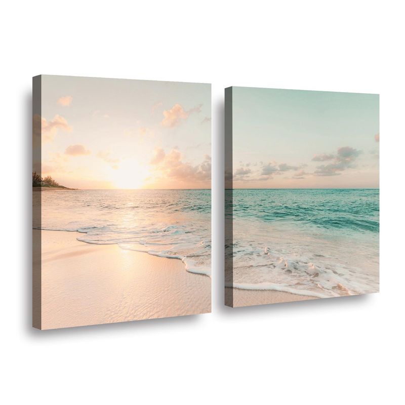 RETELA - Canvas duo Horizonte Azulado - Multicolor - 70x50 cm