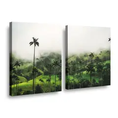 RETELA - Canvas duo Horizonte Verde y Celestial - Multicolor