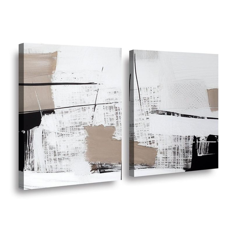 RETELA - Canvas duo Café y Tinta - Multicolor - 70x50 cm