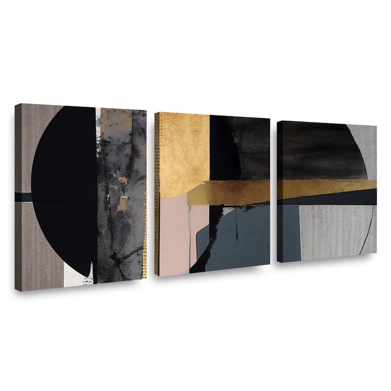 RETELA - Canvas trio Ocasos Fragmentados - Multicolor