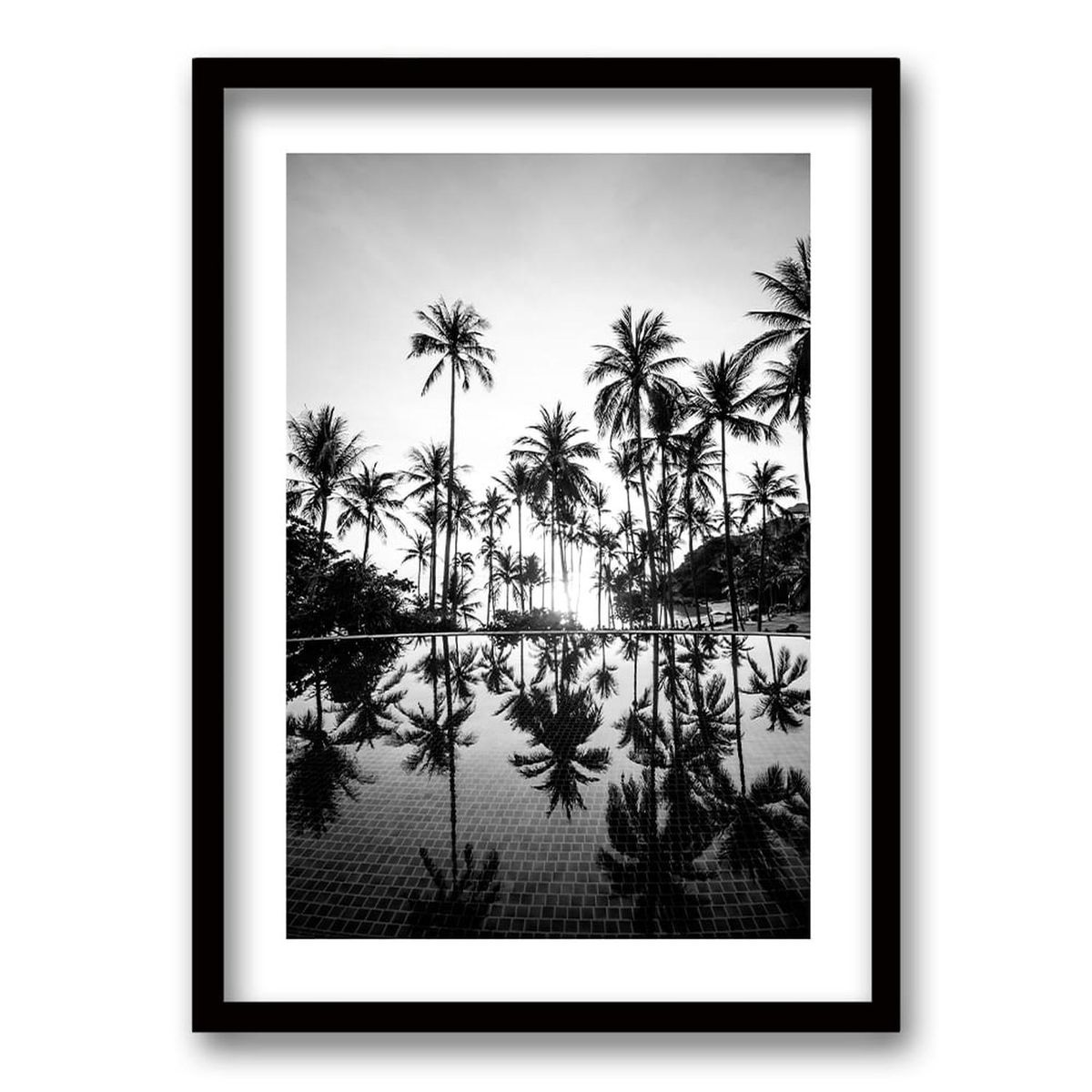 RETELA - Cuadro Palmeras - Negro