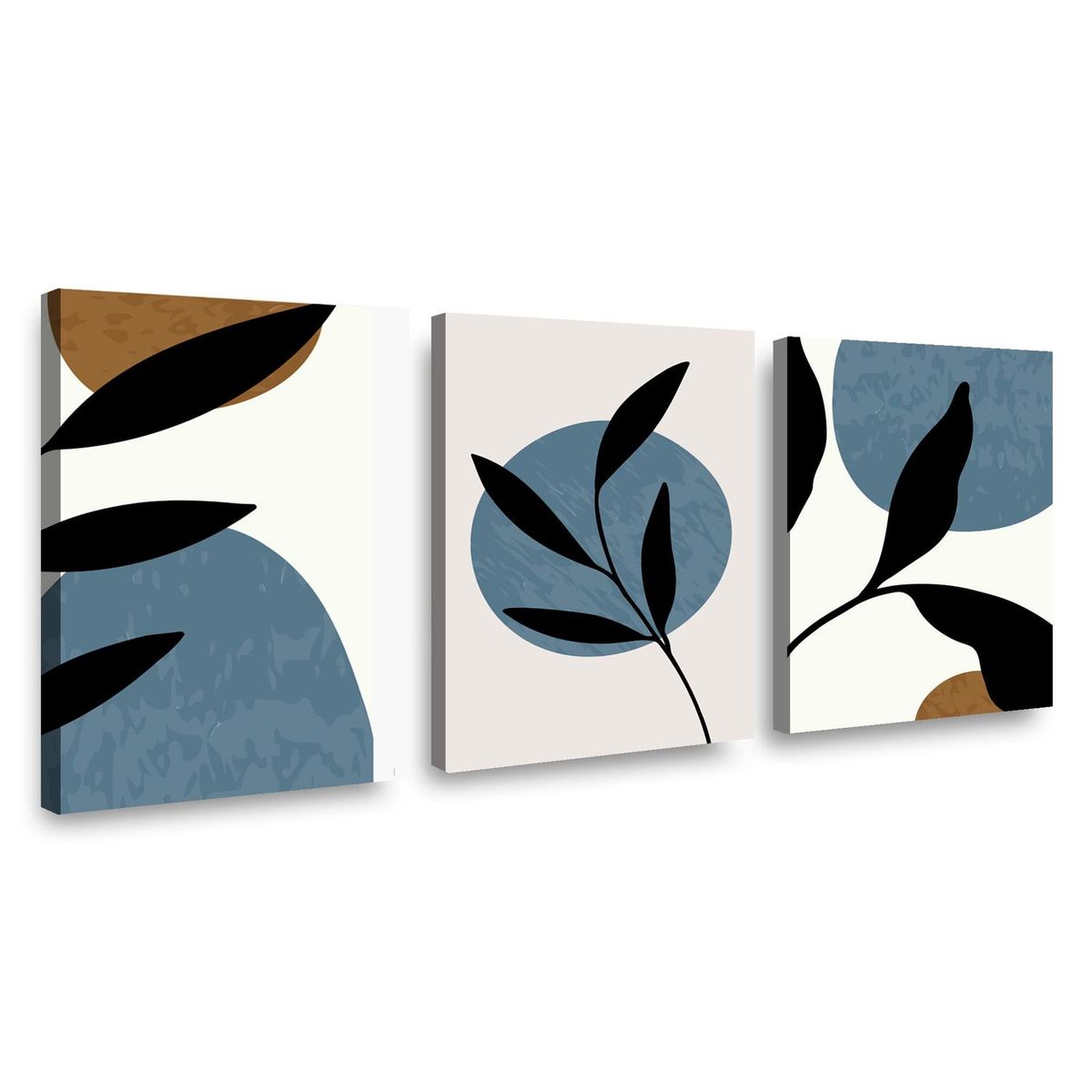 RETELA - Canvas trio Black Ramas - Multicolor