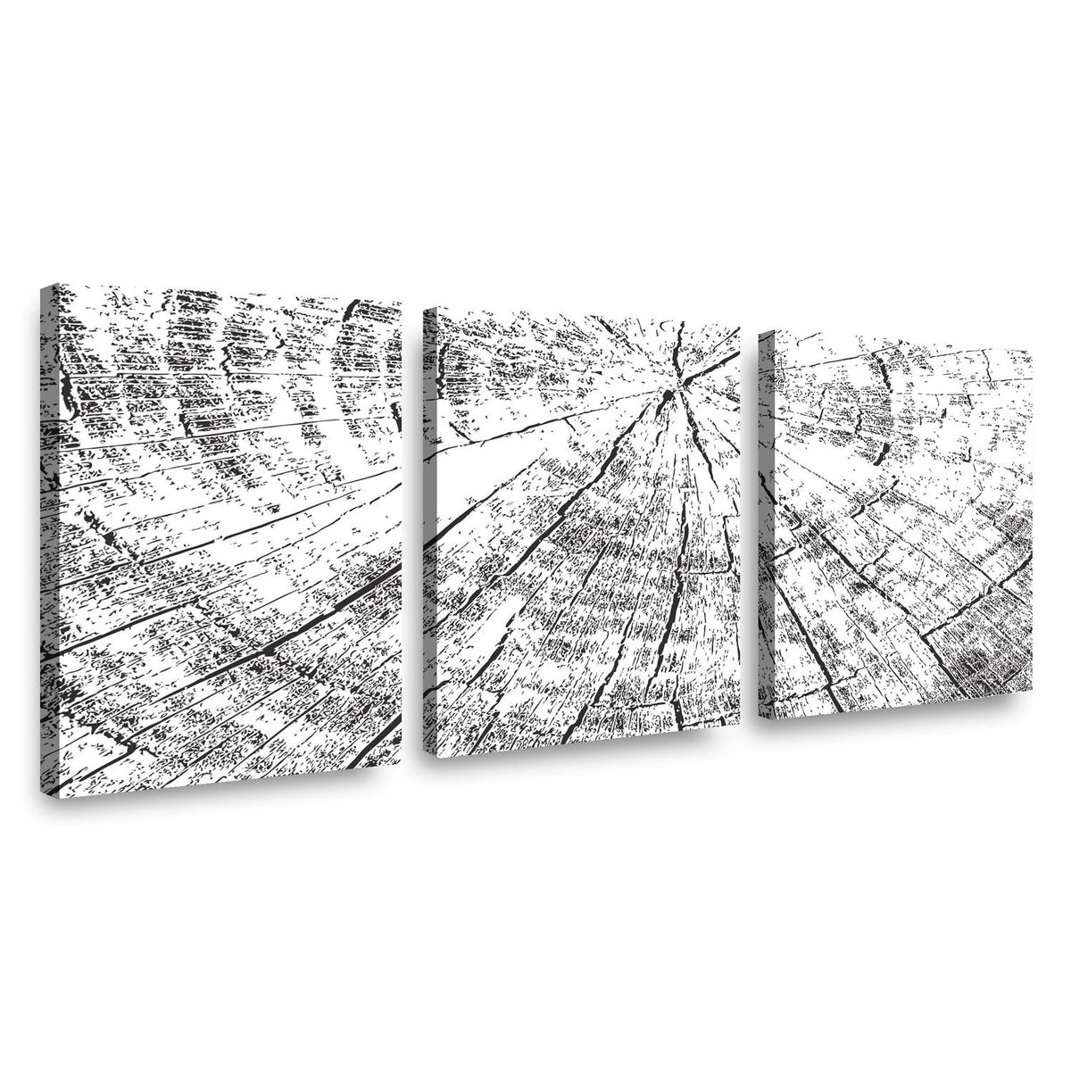 RETELA - Canvas trio Madera - Multicolor - 70x50 cm