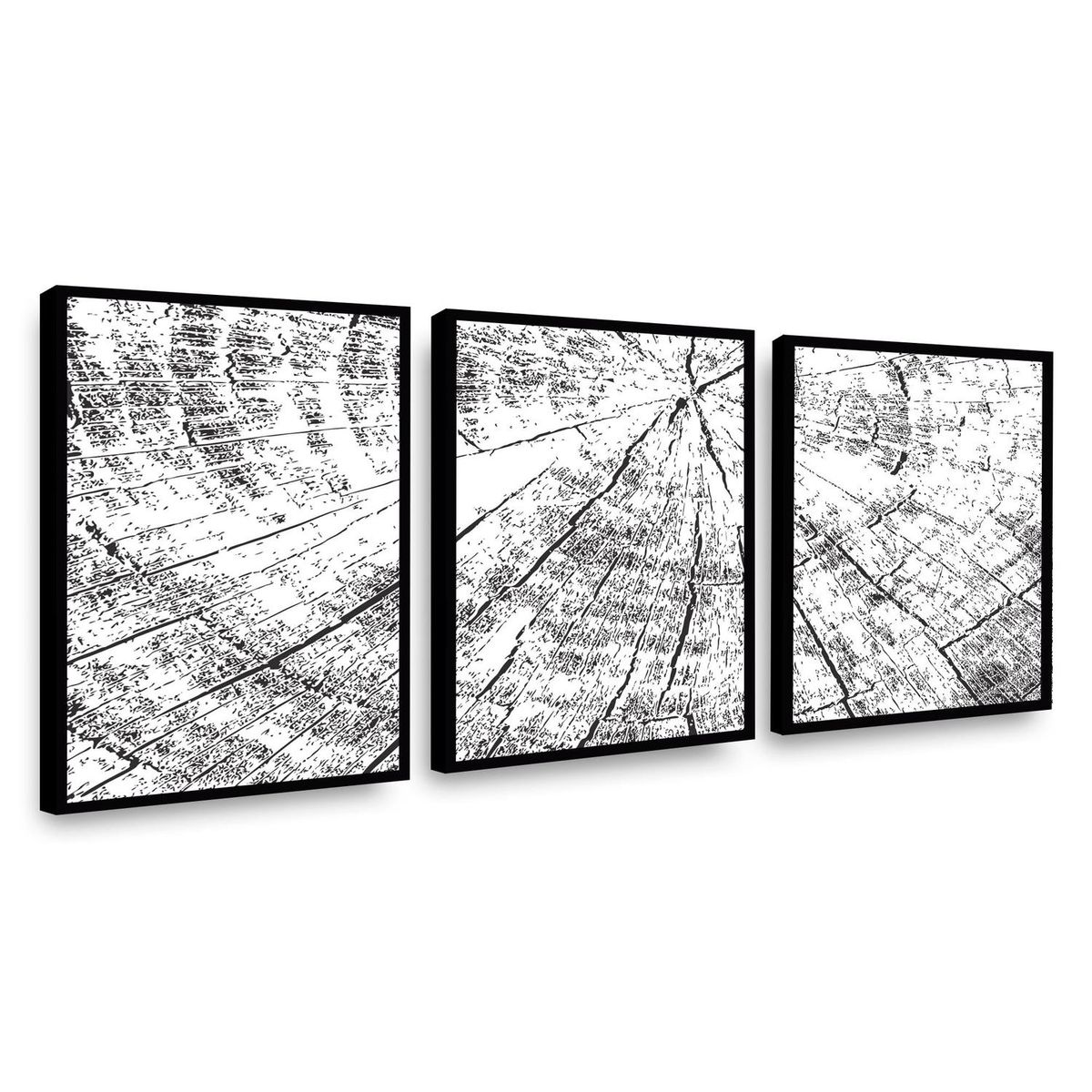 RETELA - Canvas trio Madera - Multicolor - 70x50 cm