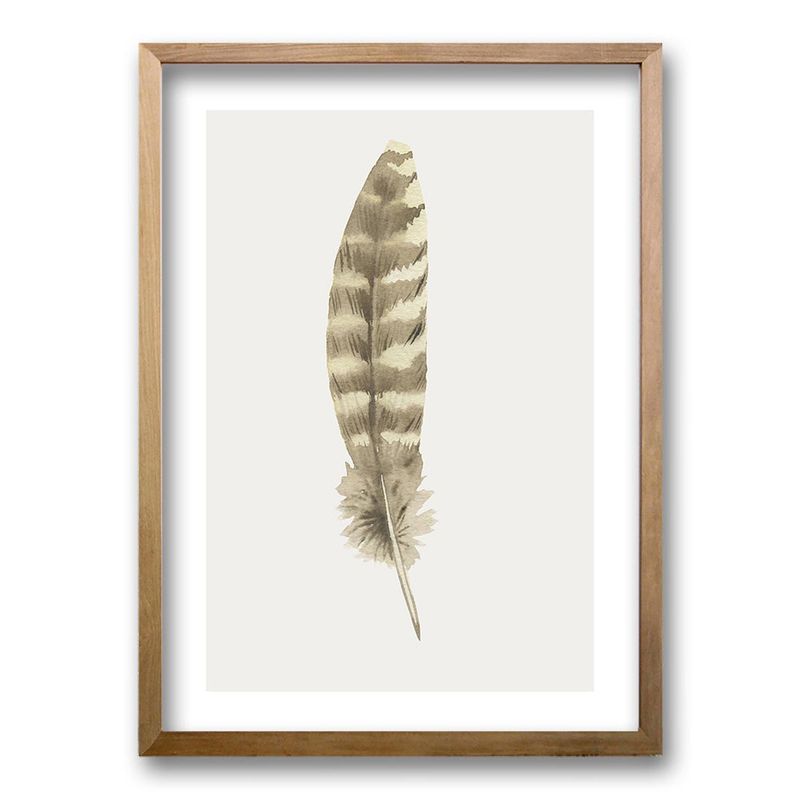 RETELA - Cuadro Plume 3 - Cafe - 70x50 cm