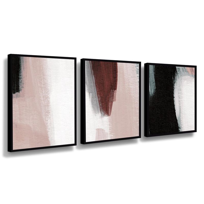 RETELA - Canvas trio Movimiento Acrilico - Multicolor - Enmarcado