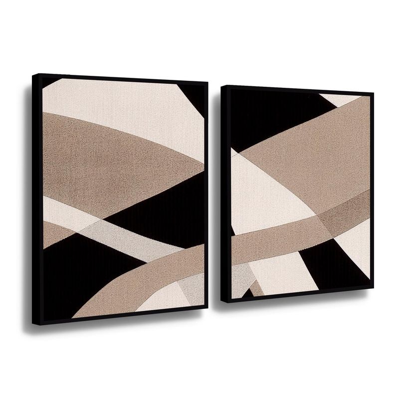 RETELA - Canvas duo Patchwork de Color - Multicolor - Enmarcado
