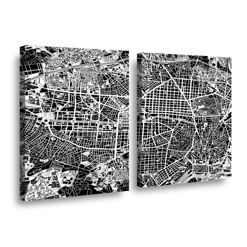 RETELA - Canvas duo Map City - Multicolor - 60x40 cm