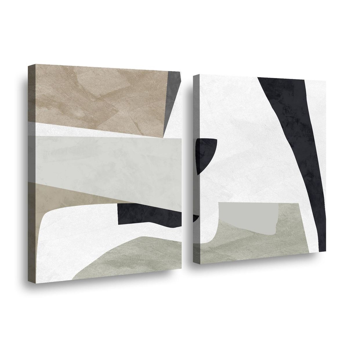 RETELA - Canvas duo Collage Grey - Multicolor - 70x50 cm