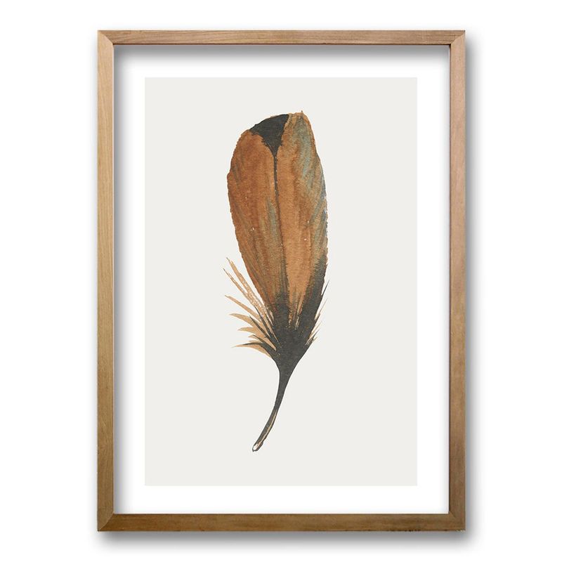 RETELA - Cuadro Plume 2 - Cafe - 70x50 cm