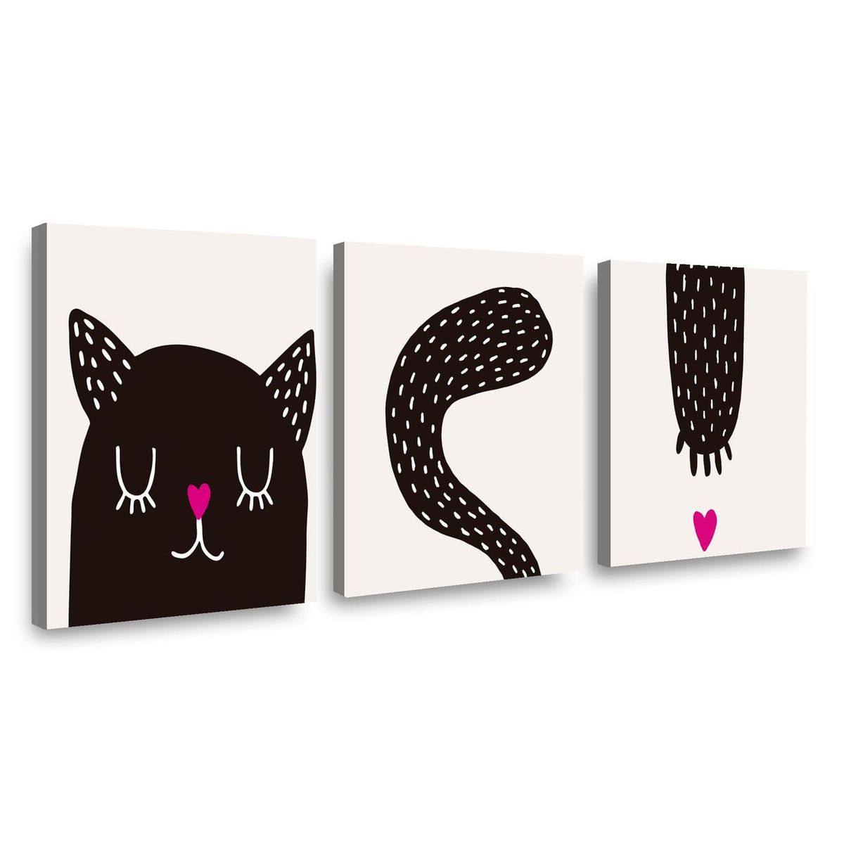 RETELA - Canvas trio Felino - Multicolor