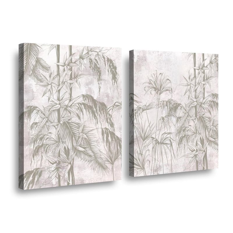 RETELA - Canvas duo Verde mural - Multicolor - 60x40 cm