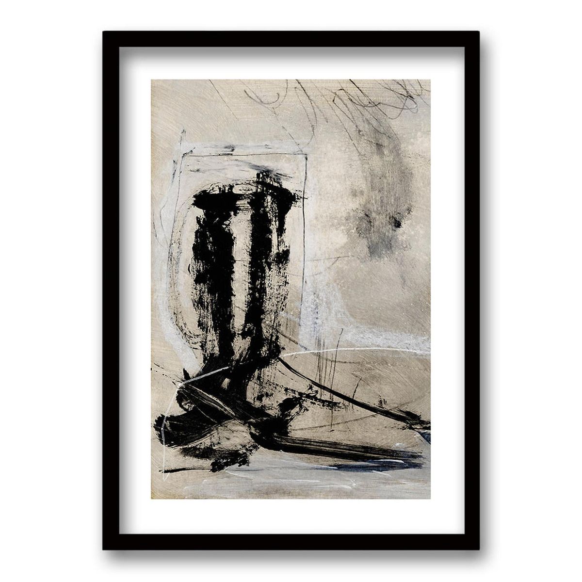 RETELA - Cuadro Tinta - Negro - 70x50 cm