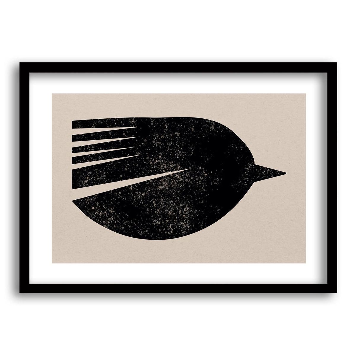 RETELA - Cuadro Arte Rupestre II - Negro