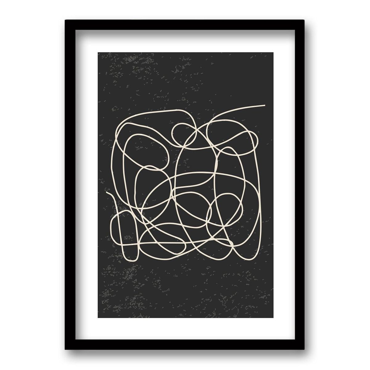 RETELA - Cuadro Laberinto Fragmentado II - Negro