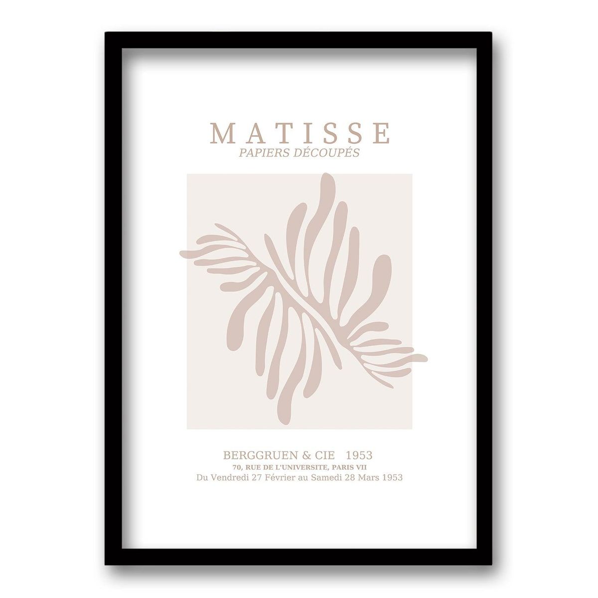 RETELA - Cuadro Matisse Rose II - Negro