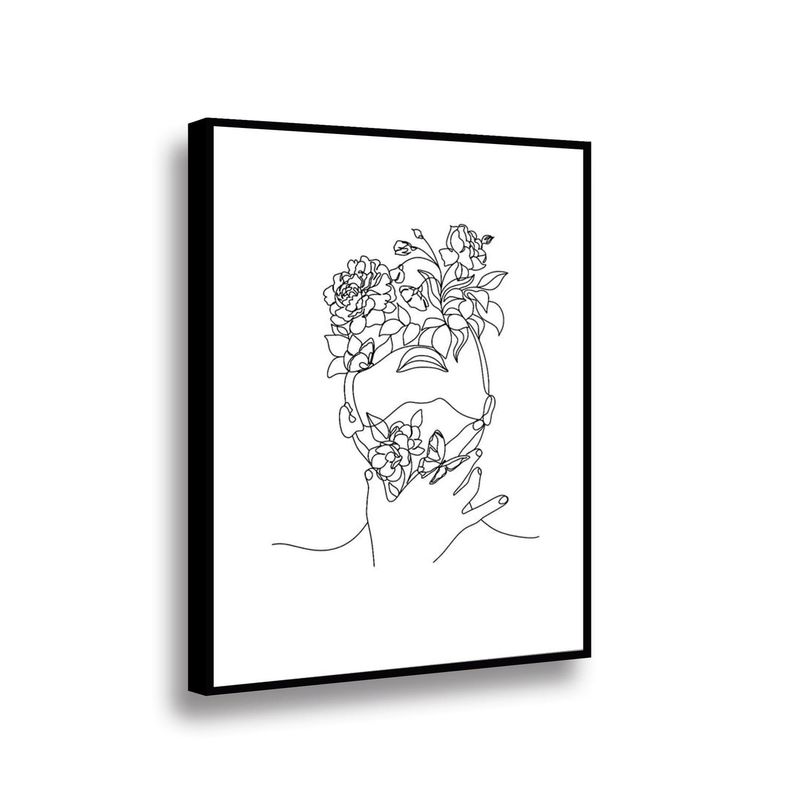 RETELA - Canvas Mujer Línea - Multicolor - Enmarcado