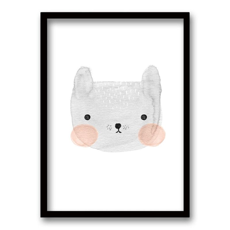 RETELA - Cuadro Perrito - Negro - 70x50 cm