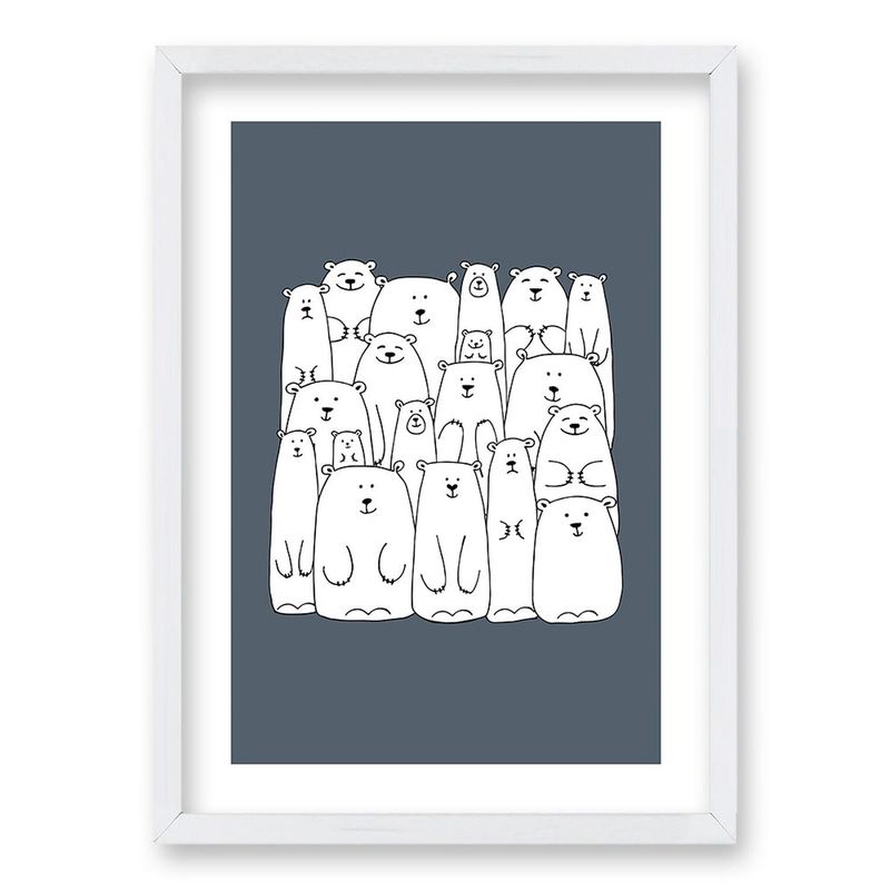 RETELA - Cuadro Polar Family I - Blanco - 70x50 cm