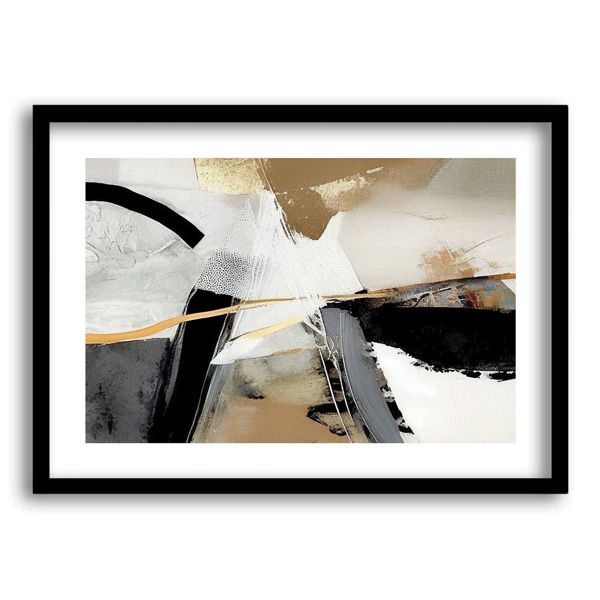 RETELA - Cuadro Orden a Caos IV - Negro - 70x50 cm