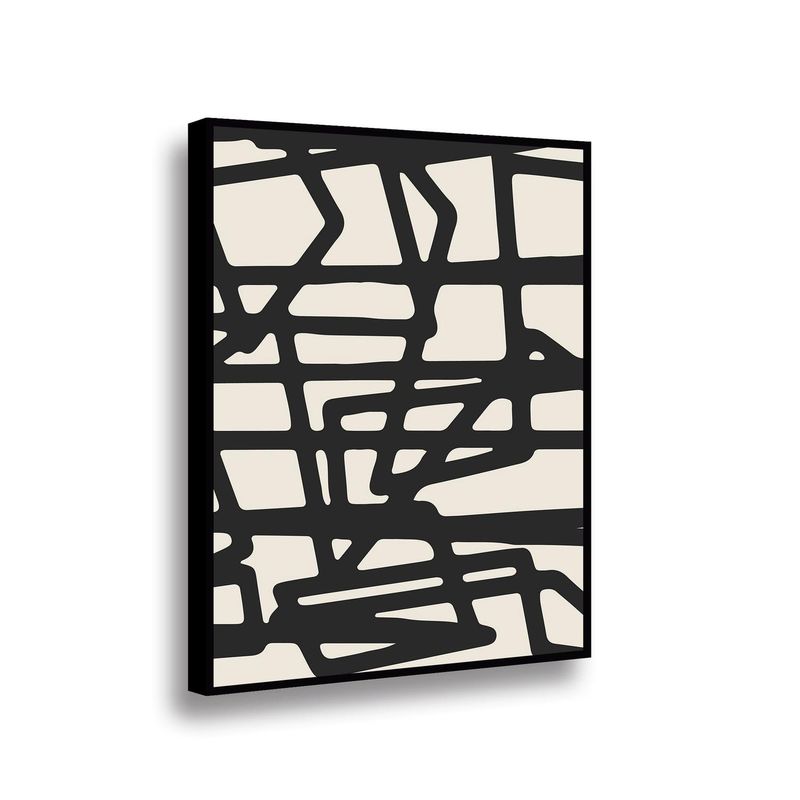 RETELA - Canvas Frenesí Lineal III - Multicolor - Enmarcado