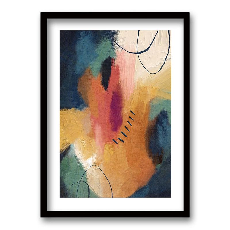 RETELA - Cuadro Texture Art II - Negro - 70x50 cm