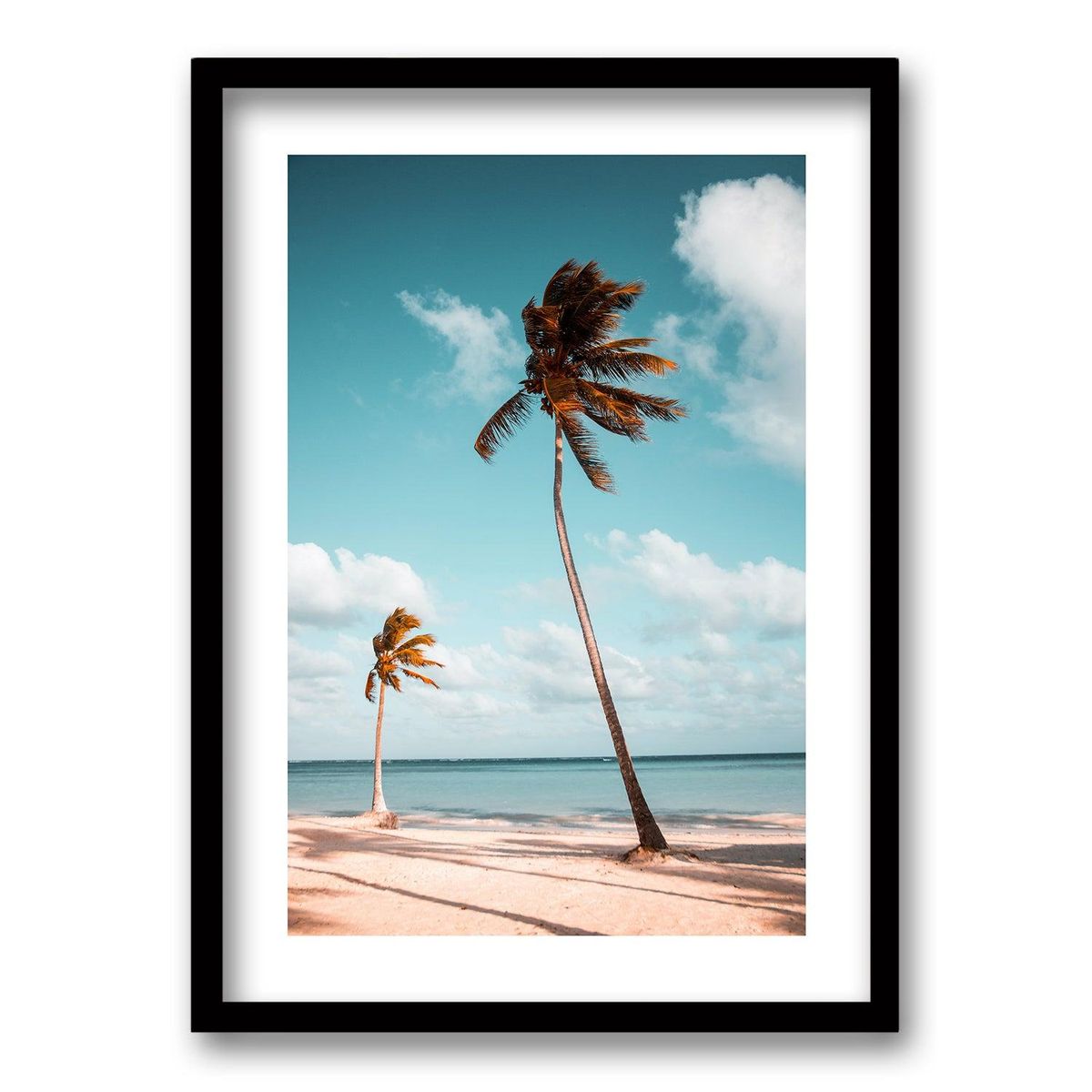 RETELA - Cuadro Palmera Retro - Negro