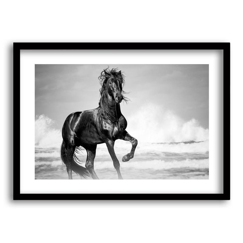 RETELA - Cuadro Luz y Sombra - Negro - 70x50 cm