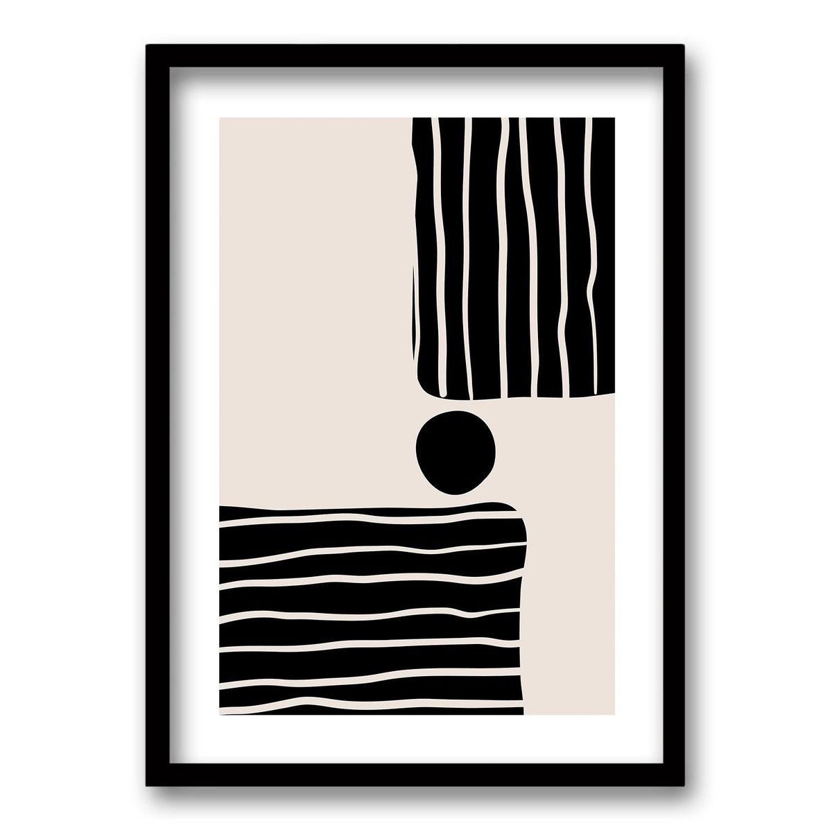 RETELA - Cuadro Formaciones Abstractas III - Negro - 40x30 cm