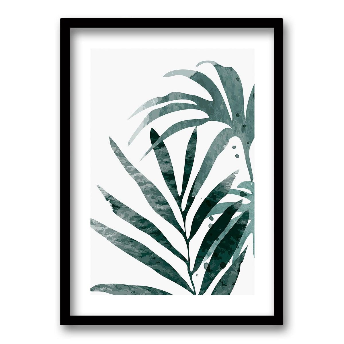 RETELA - Cuadro Armonía Botánica Enmarcada - Negro