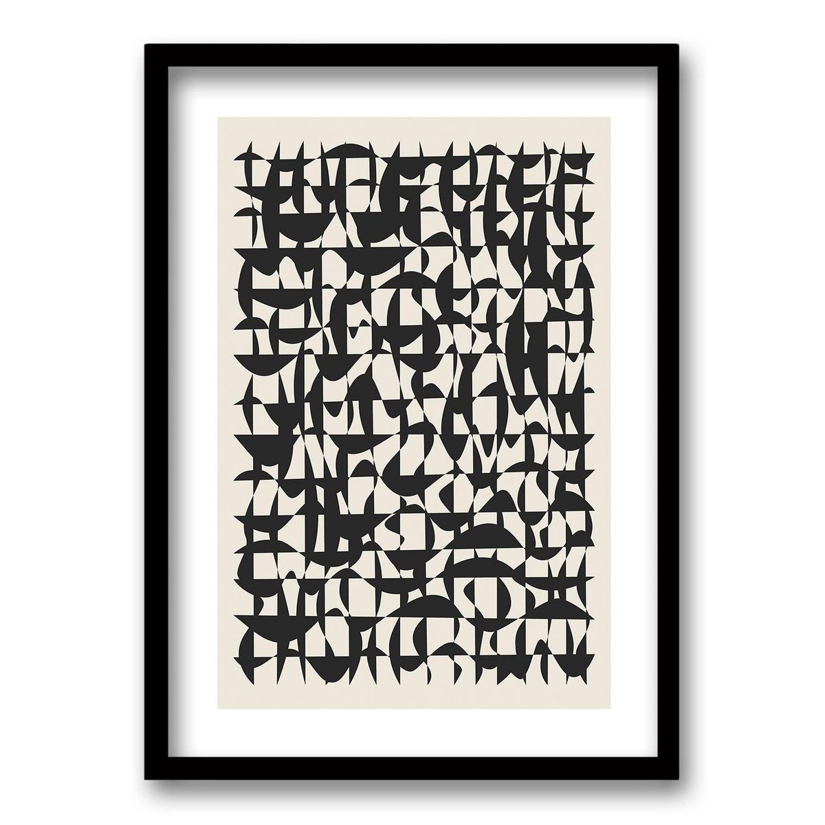 RETELA - Cuadro Frenesí Lineal V - Negro