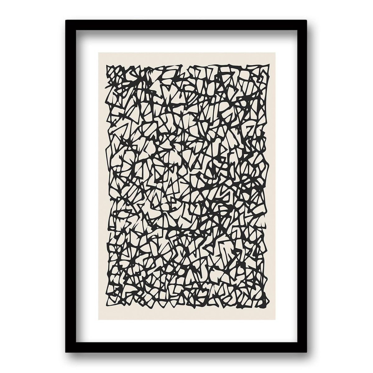 RETELA - Cuadro Frenesí Lineal II - Negro