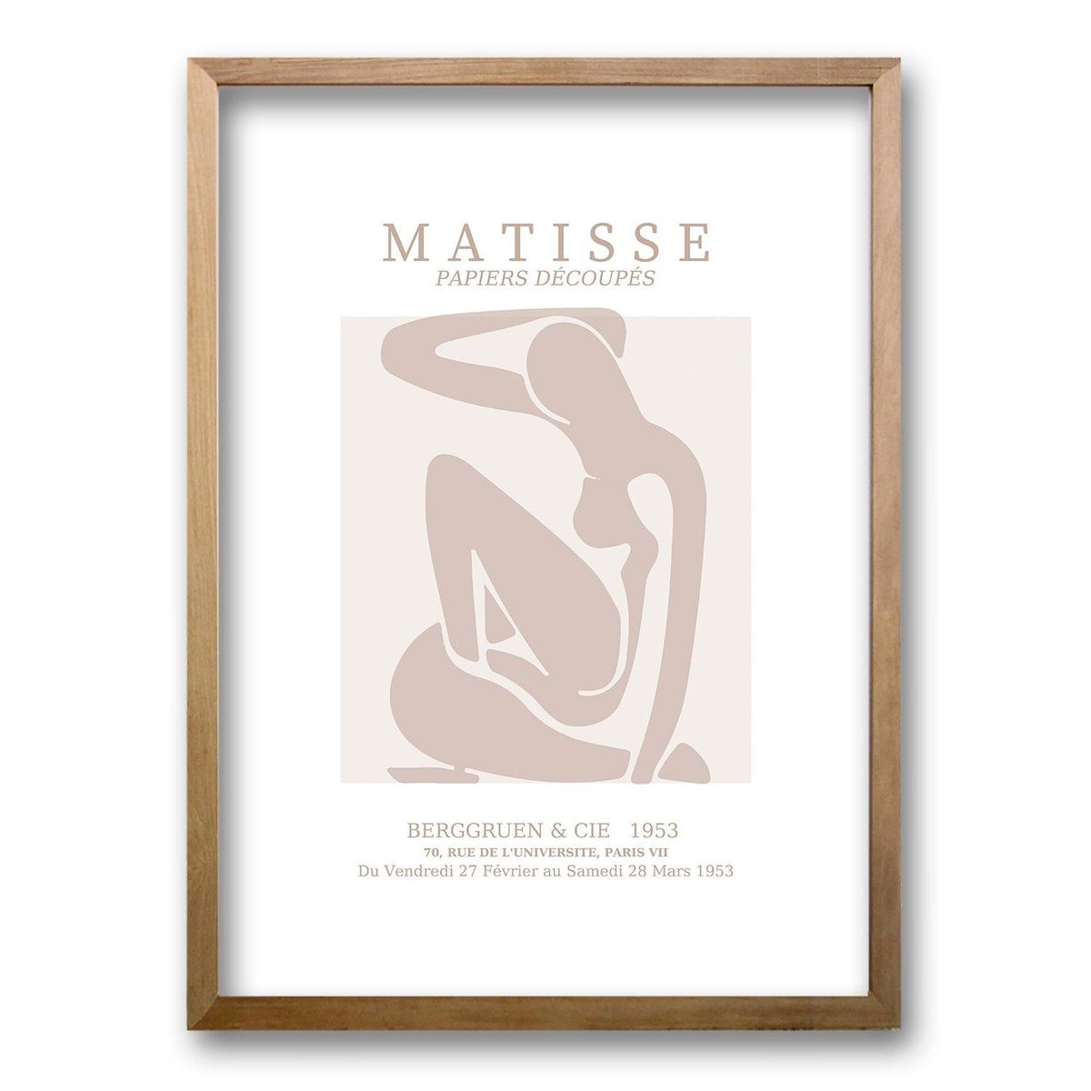 RETELA - Cuadro Matisse Rose - Cafe - 50x35 cm