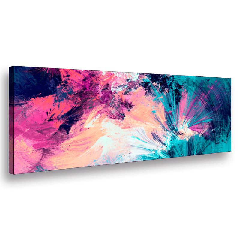 RETELA - Canvas Abstract Magenta - Multicolor - 90x45 cm