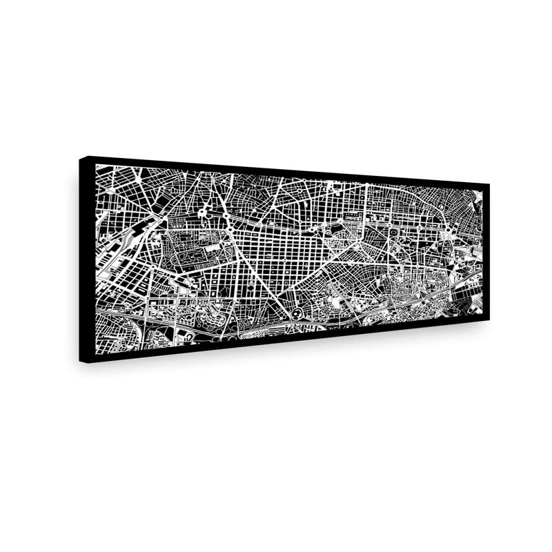 RETELA - Canvas Map City - Multicolor - Enmarcado