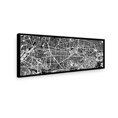 RETELA - Canvas Map City - Multicolor - Enmarcado