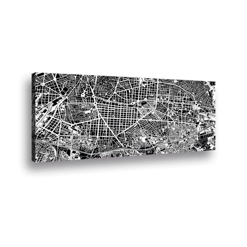 RETELA - Canvas Map City - Multicolor - 90x45 cm